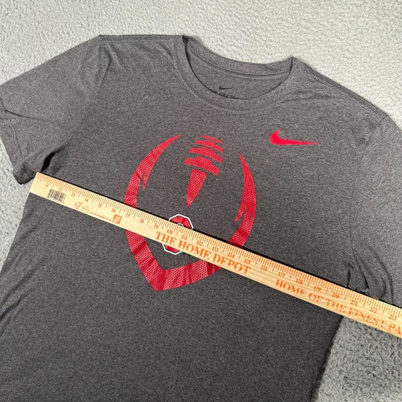 Ohio State Buckeyes Shirt Mens Large Gray Nike Dri-Fit Football Performance - Picture 4 of 7